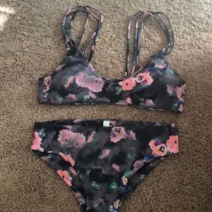 Watercolor floral bikini